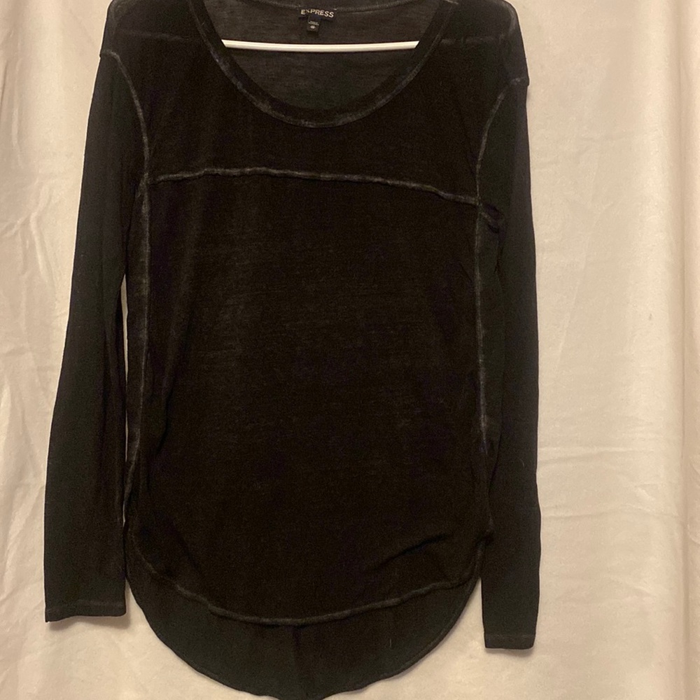 Express Sheer Black long sleeve shirt
